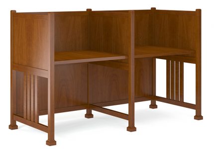 Arts and craft style library study carrel