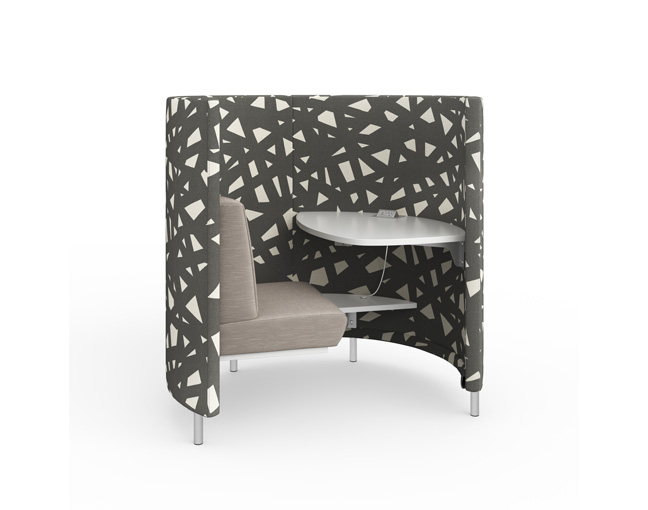 Study pod for single users in custom fabric