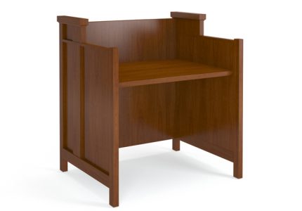 Traditional wood study carrel for libraries