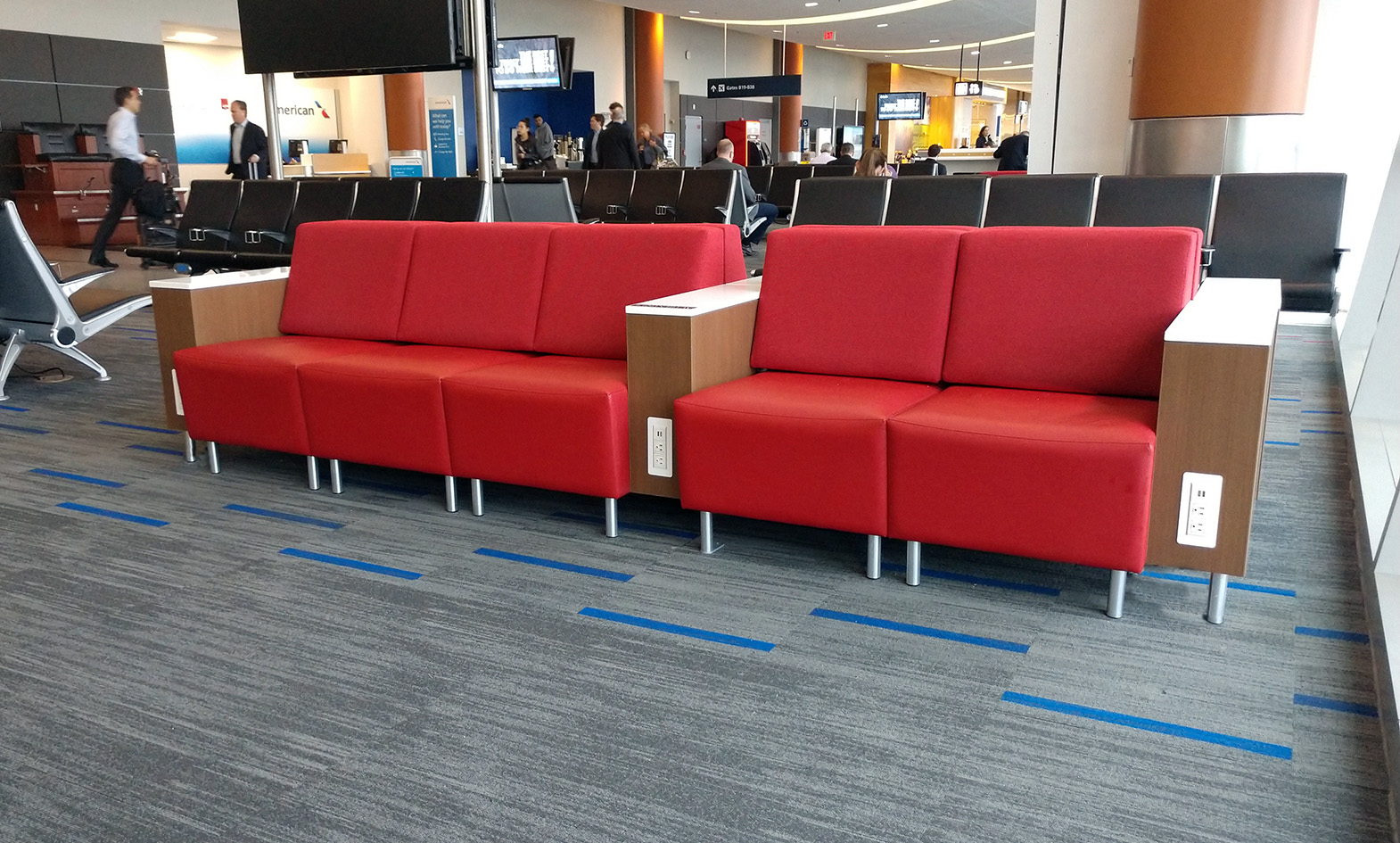 Airport Lounge seating in hold room