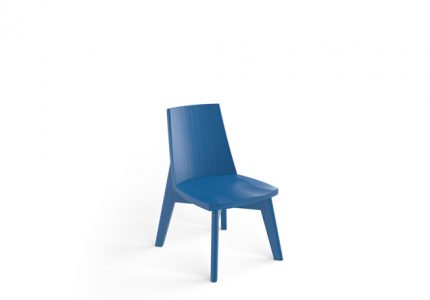 Children's blue stained chair for library