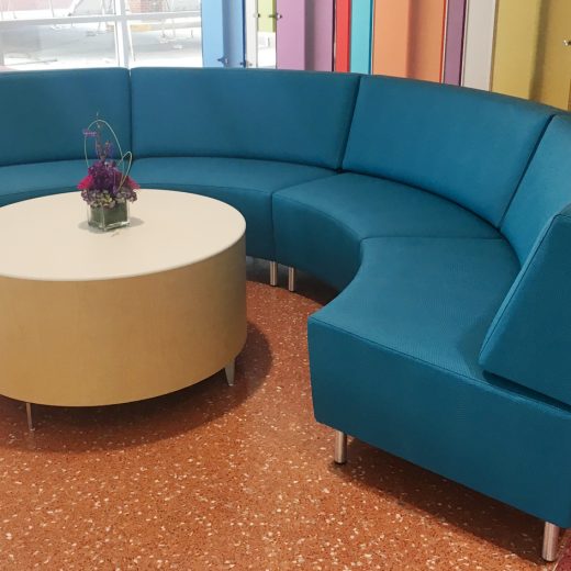 Dayton Children's Hospital Gee Modular Lounge Seating and Gee Lounge Tables