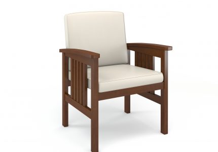 Arts and Crafts Style Library Pull Up Chair