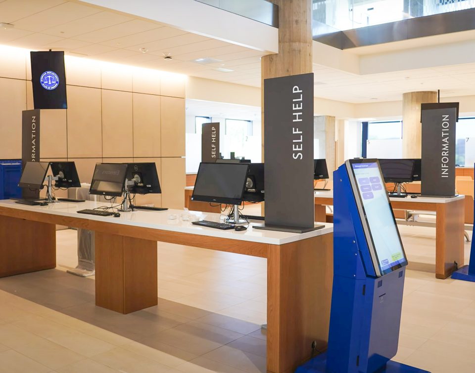 Custom power bars at multnomah courthouse in portland oregon