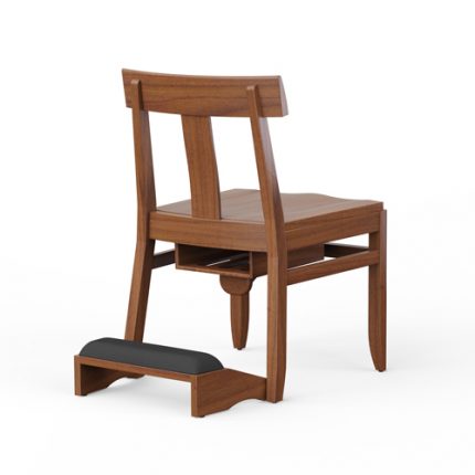Wooden church chairs with kneelers