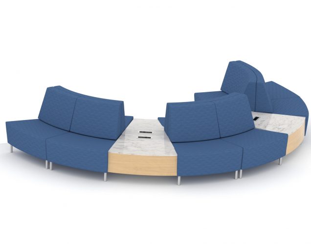 curve modular lounge seating for airport