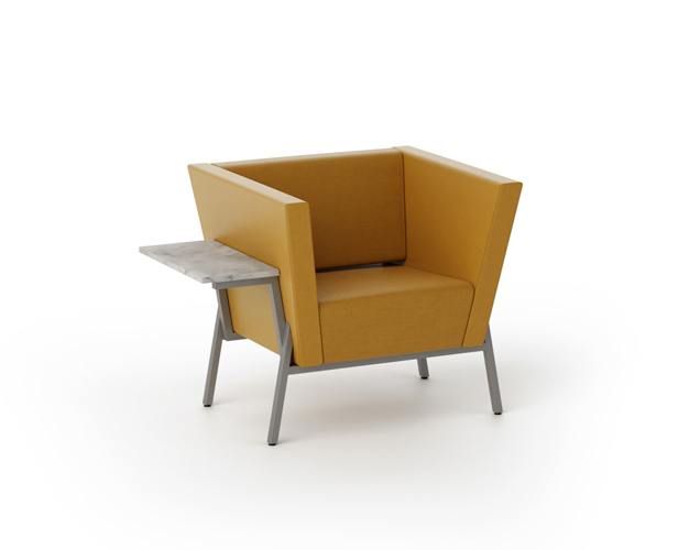 lounge chair with side table
