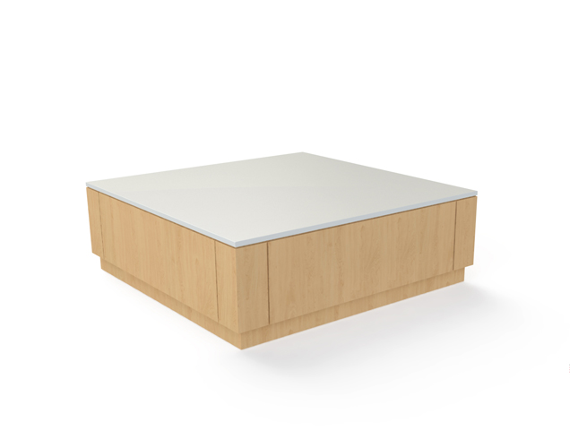 large square drum table with solid surface top