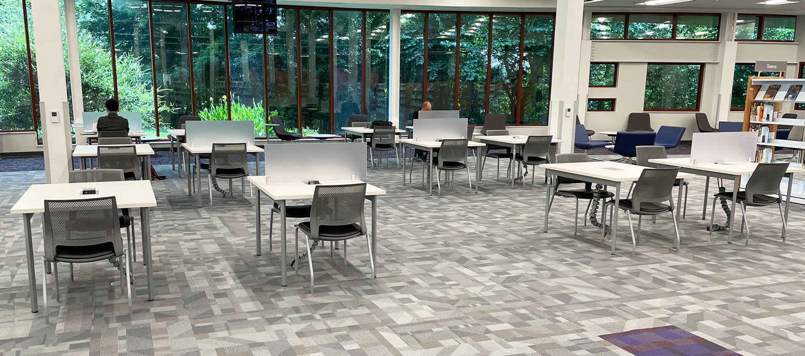 Roland Study Tables - Atlanta Public with integrated table and access to power