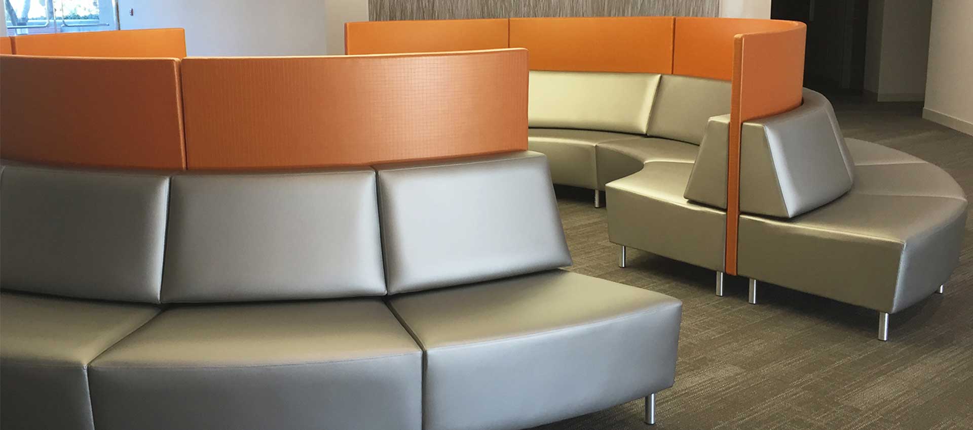 modular curved lounge seating for casino