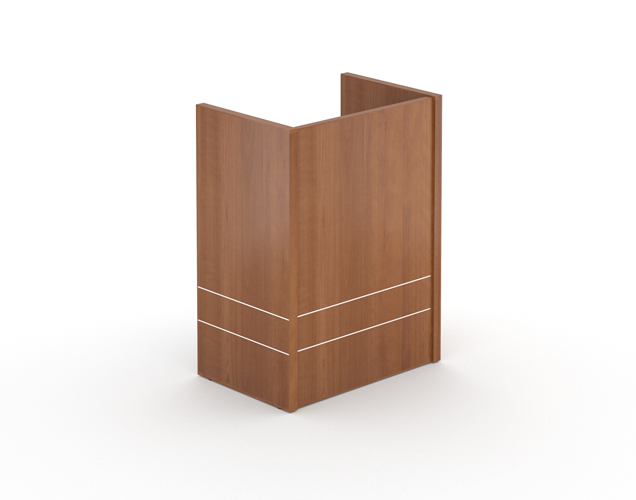Contemporary lectern for attorney in courtroom