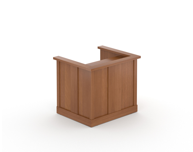 Courtroom witness stand in classic style