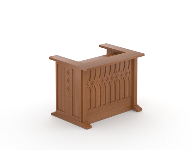 traditional style witness stand for courtroom