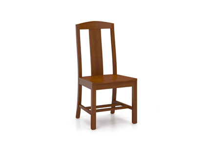 wood pull up library chair with back splat for courtroom
