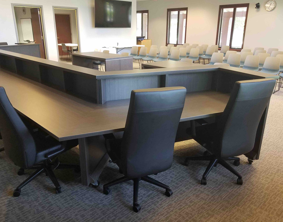 Dais Desk for Council Chambers Members in courthouse