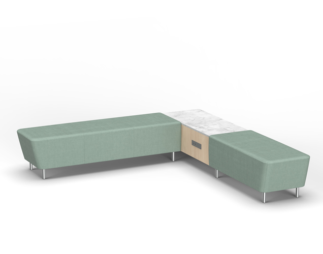 Modular Bench Corner with table