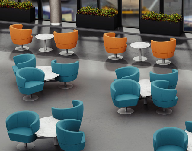 Lounge Chairs for Airport Gate Seating