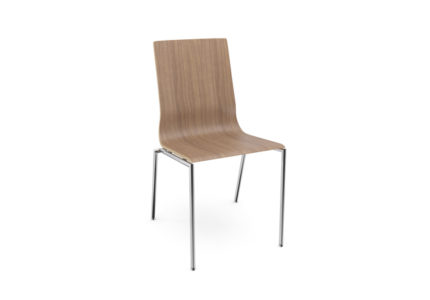 Sensi modern wood stackable side chair