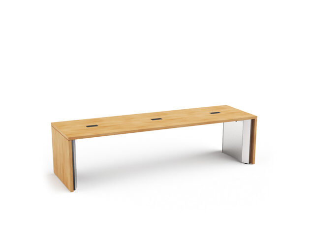 Collaboration table in wood laminate