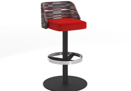 Altezza bar height stool in two tone fabric by Agati furniture.
