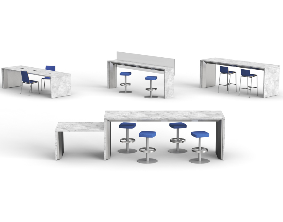 Powerbar, Power tables for airports and libraries