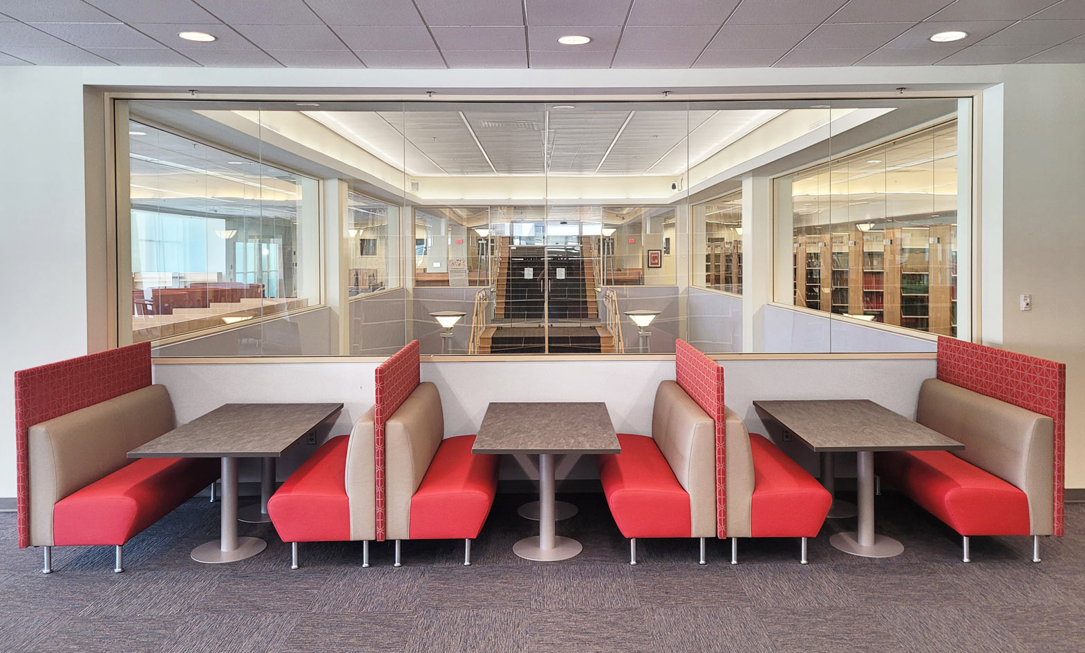 University Library Booths with acoustic panels