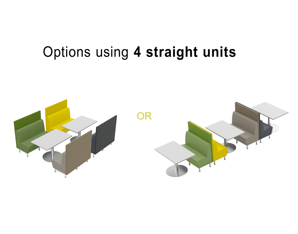 flexible options for booth seating