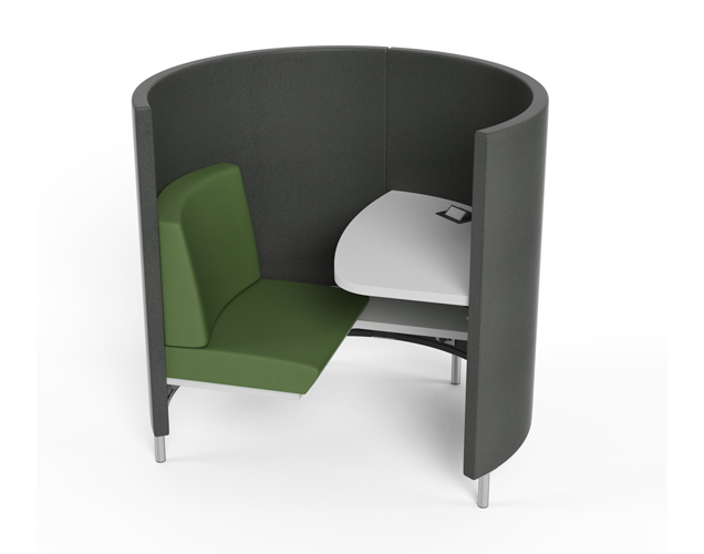 Pod Quick Ship in grey panel with green seat