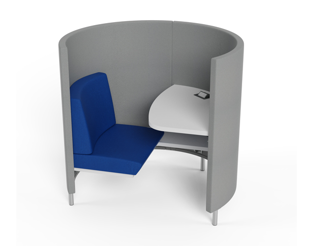 Pod Quick Ship with grey panel and blue seat