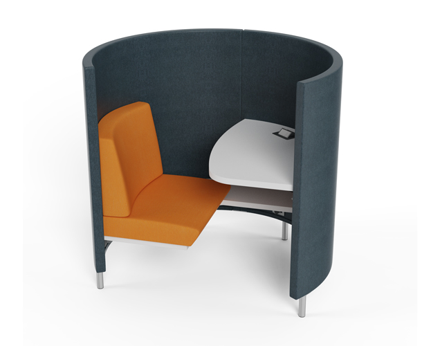 Pod Quick Ship with steel grey panel and orange seat