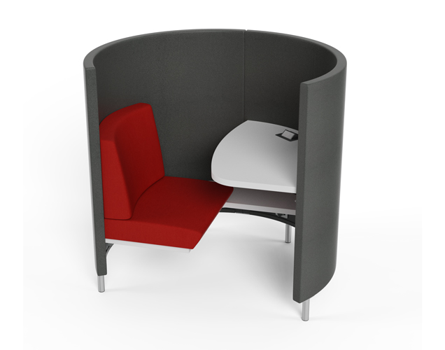 Pod Quick Ship with slate grey panel and red seat