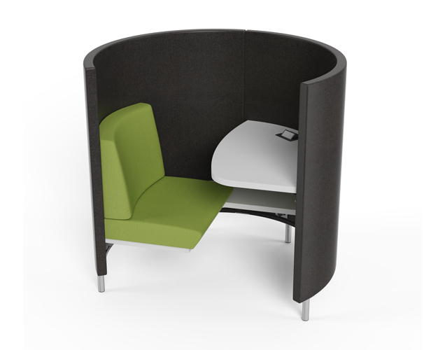 Pod Quick Ship with slate grey panel and green seat