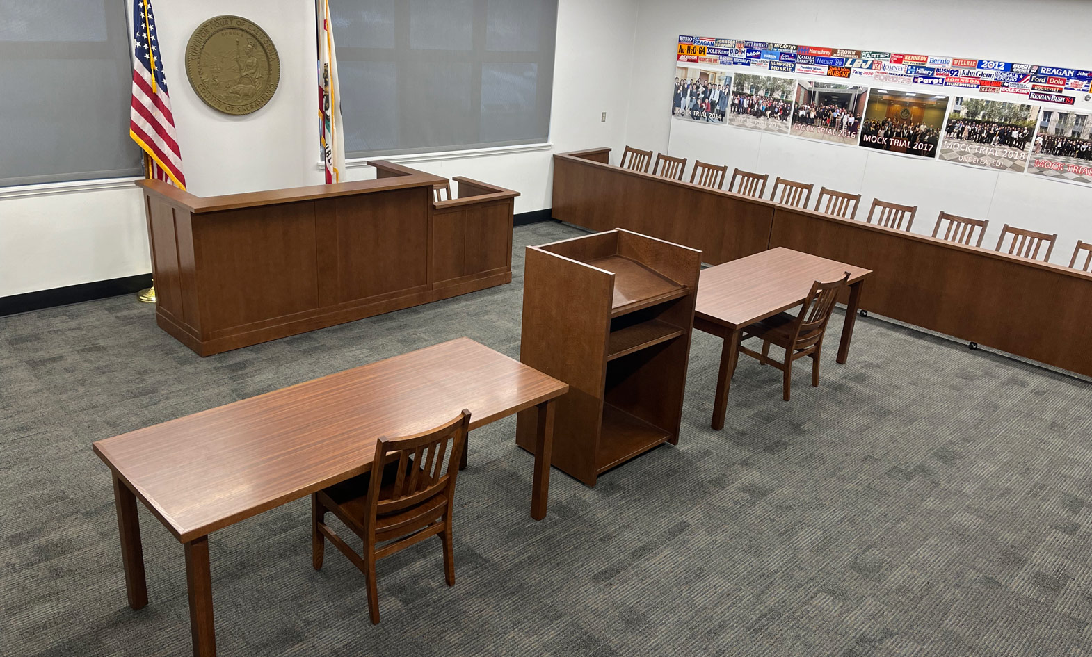 High School Mock Courtroom Furniture