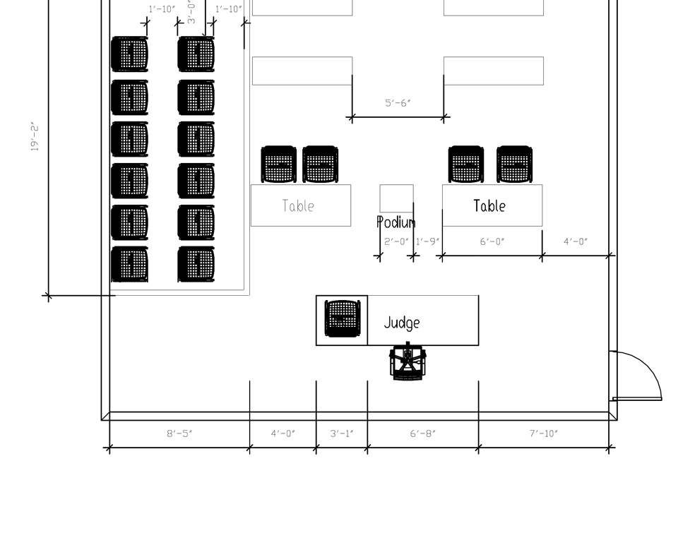 Academy courtroom floor plan