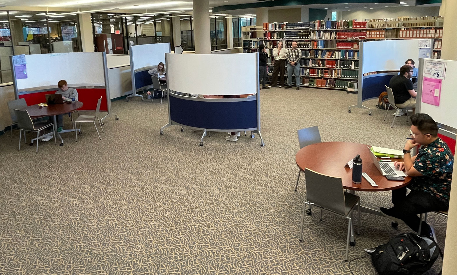 Student Success Center with mobile whiteboards on casters