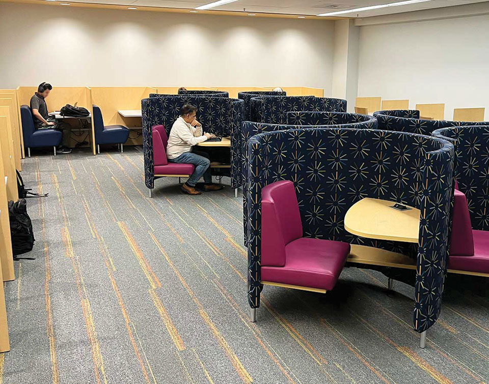 Study Pods in Library Commons