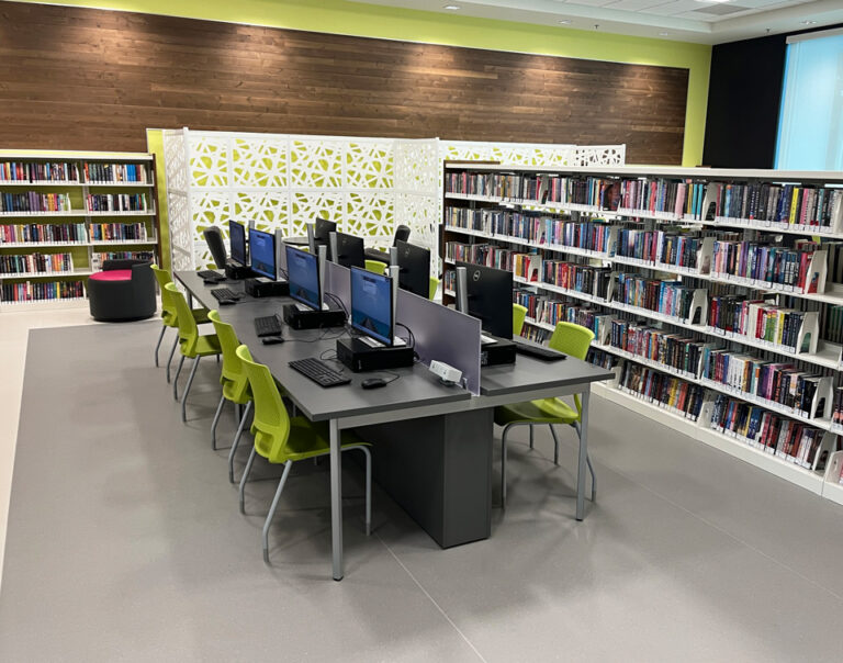 Library Computer Workstations and Tables: See the Installations
