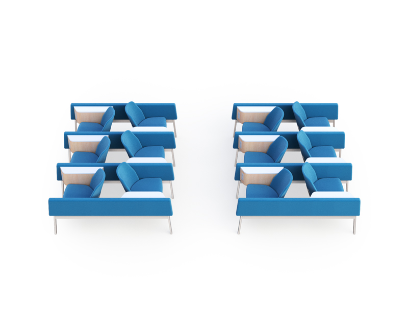 High Density Airport Seating with tables