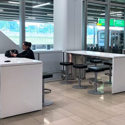Altezza Stools at LGA Airport