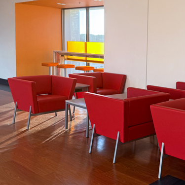 Colorful furniture at Shreveport Airport