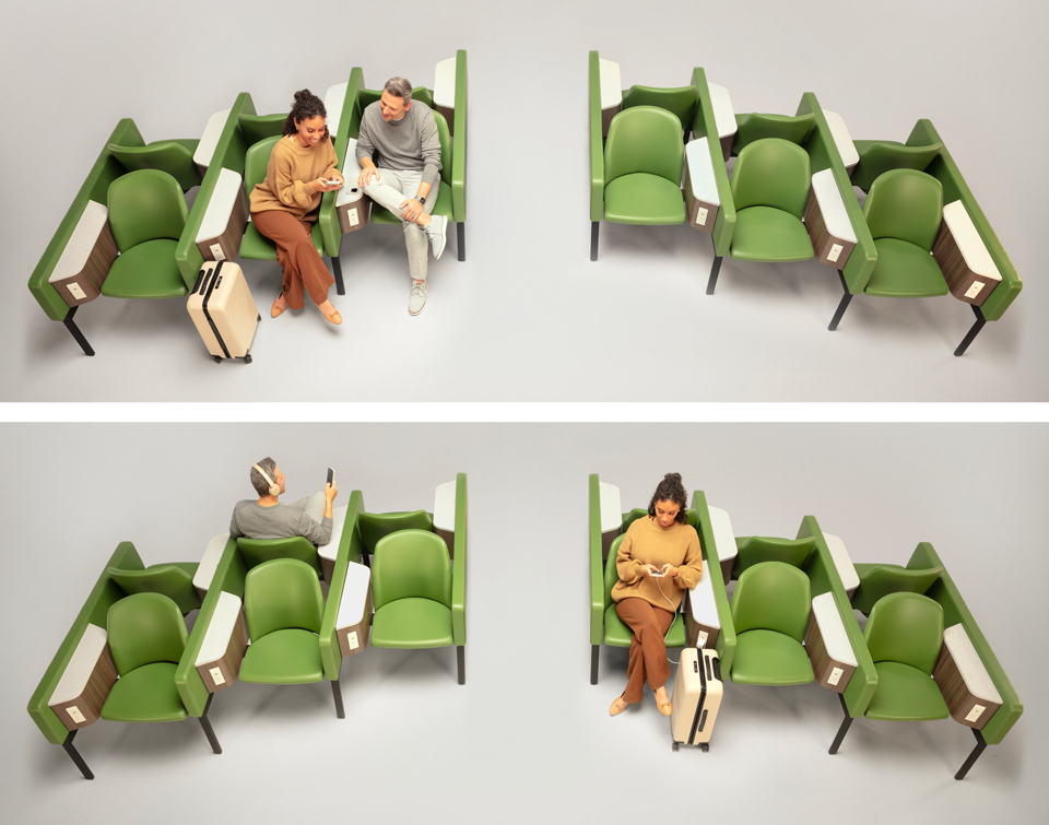 Airport Gate Seating with passengers traveling together