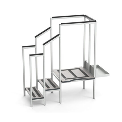 Vein stand with steps for patient exams