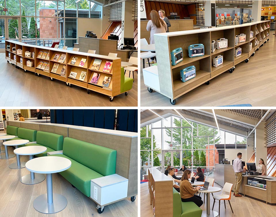 Middle Country public Library featuring a collection of Agati furniture for multiple functions