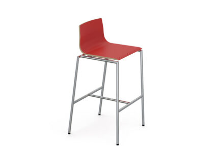 Sensi stool in red laminate