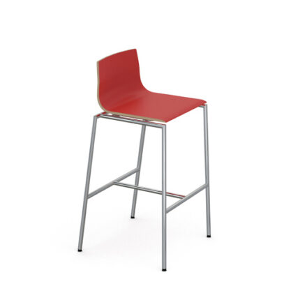 Sensi stool in red laminate