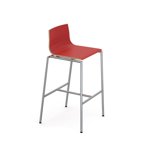 Sensi stool in red laminate