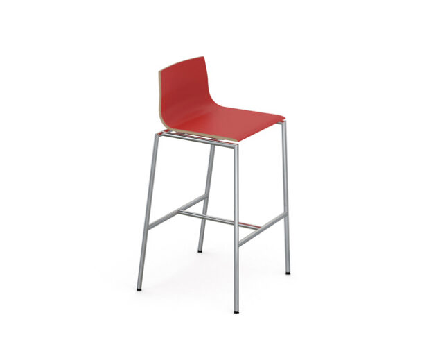 Sensi stool in red laminate