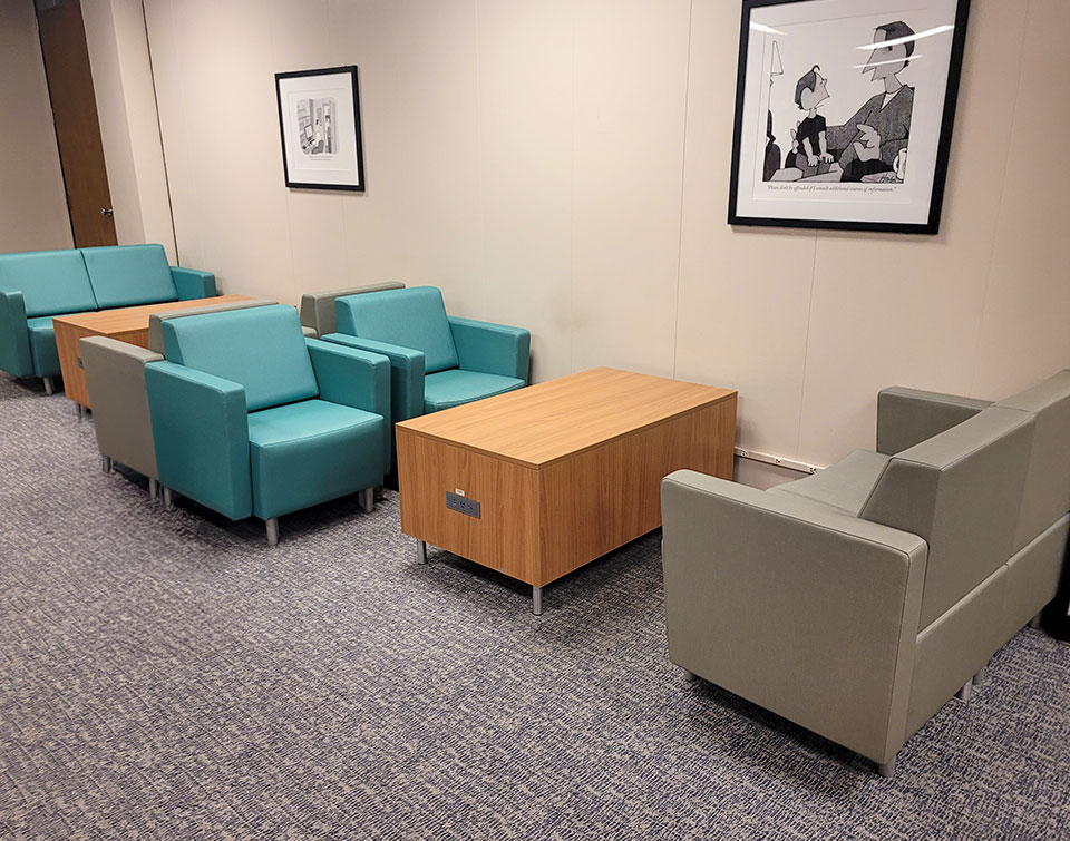 Gee lounge chairs by Agati Furniture at CalState Chico Library.